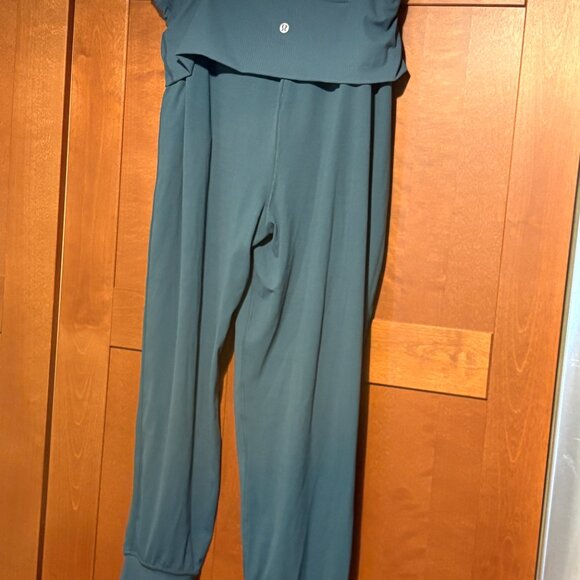 Lululemon Align Sz 12 Super-High-Rise Ribbed-Waist Jogger Green - Picture 7 of 11